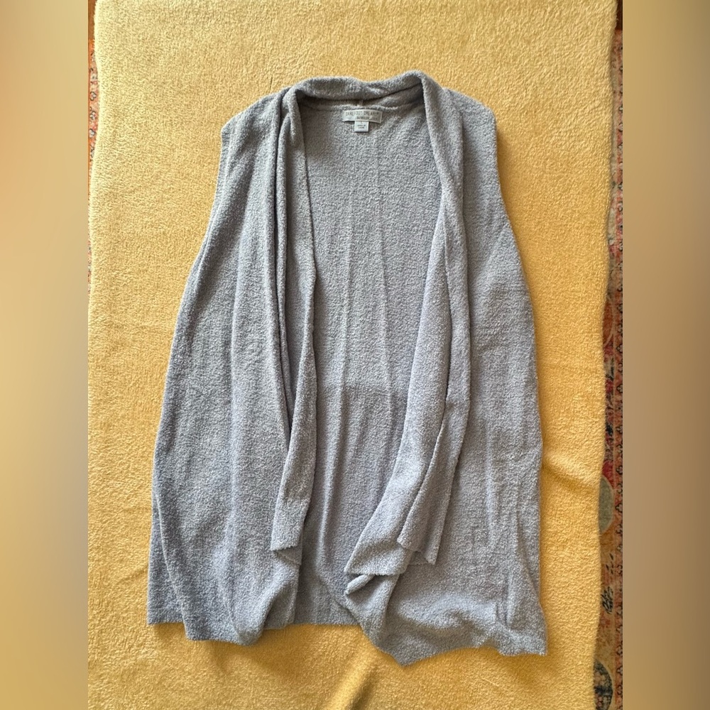Barefoot Dreams Bamboo Chic Lite Cozy Soft Blue Cardigan Vest